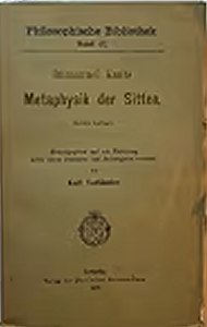 Titelbild von Immanuel Kants Metaphysik der Sitten, Philosophische Bibliothek, Band 42